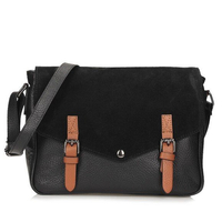 Handbag Toscanio Leather Messenger Bag C246 black