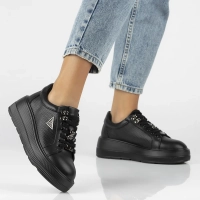 Skórzane sneakersy Filippo DP6382/24 BK czarne