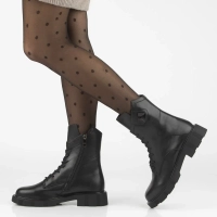 Leather ankle boots Filippo DBT7464/25 BK black