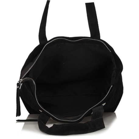 Handbag Toscanio Shopper Suede C117 black