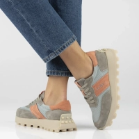 Leather sneakers Filippo DP7561/26 BL OR grey