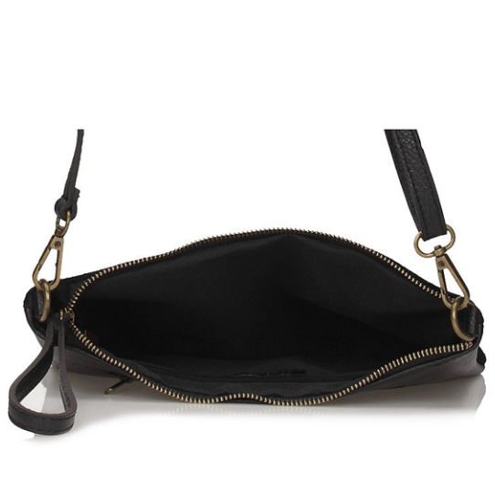 Handbag Toscanio Suede Messenger Bag Braided C87 black