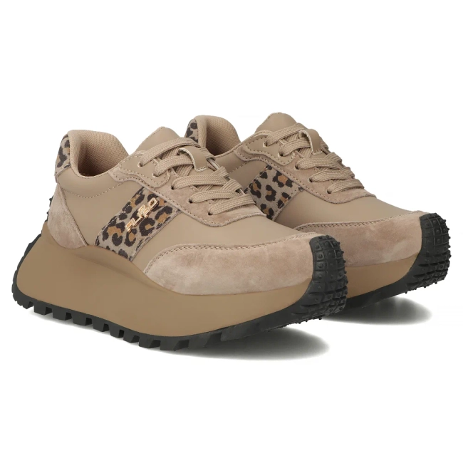 Skórzane sneakersy Filippo DP6785/25 BE LEO brązowe