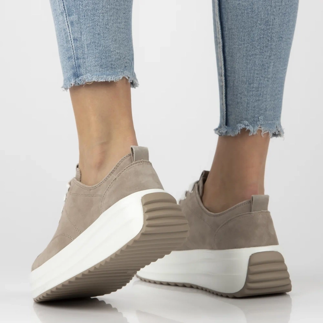 Skórzane sneakersy Filippo DP6795/25 BE beżowe