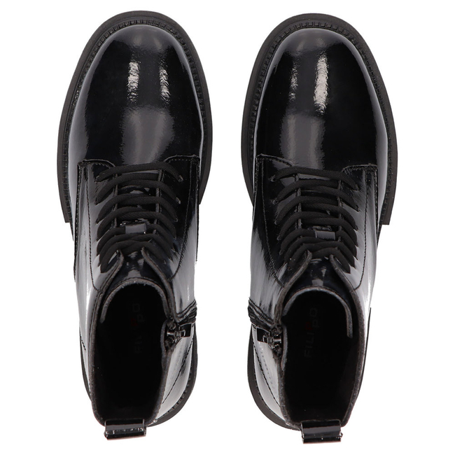 Skórzane botki Filippo DBT3184/21 BK czarne