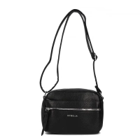 Black shoulder bag central zip