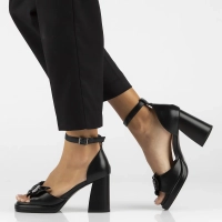 Leather sandals Filippo DS6179/25 BK black