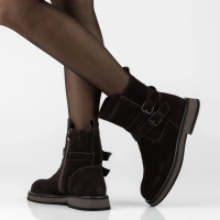 Leather ankle boots Filippo DBT7951/26 D BR brown