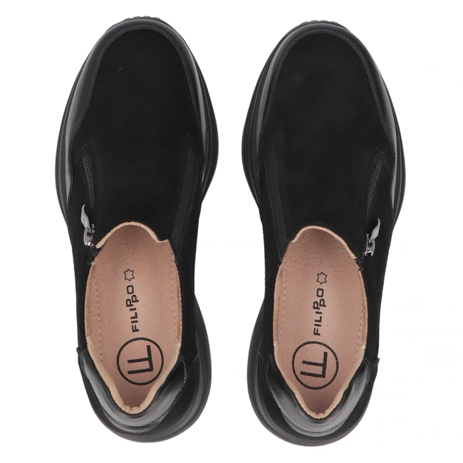Leather shoes Filippo DP6473/24 BK black