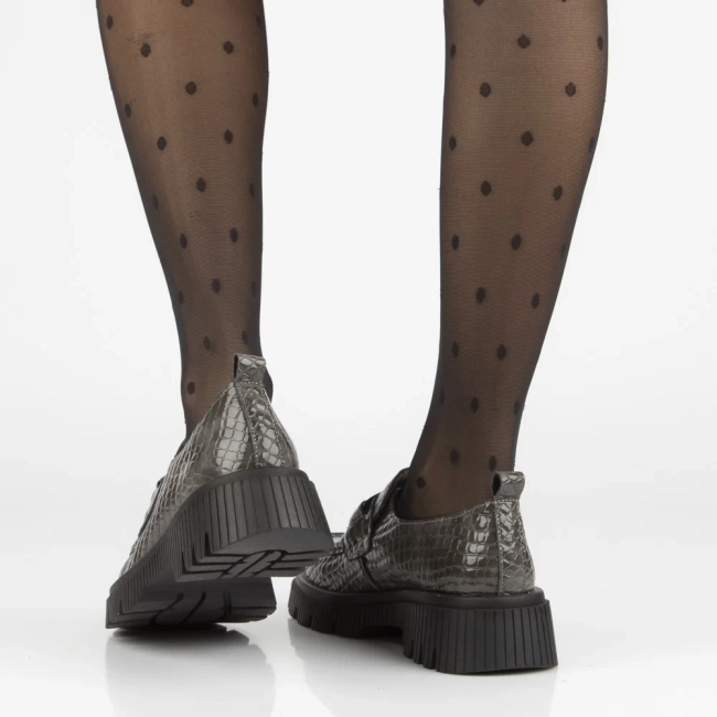 Leather shoes Filippo DP7172/25 GR grey