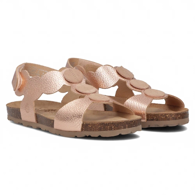 Leather sandals Yokono VILLA-088 PER SALMON/PARDO pink