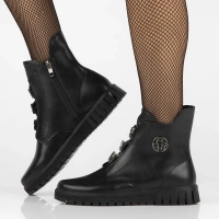 Leather ankle boots Filippo DBT6360/25 BK black