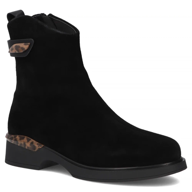 Leather ankle boots Filippo DBT7182/25 BK black