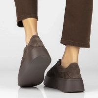 Skórzane sneakersy Filippo DP6058/26 D BR brązowe