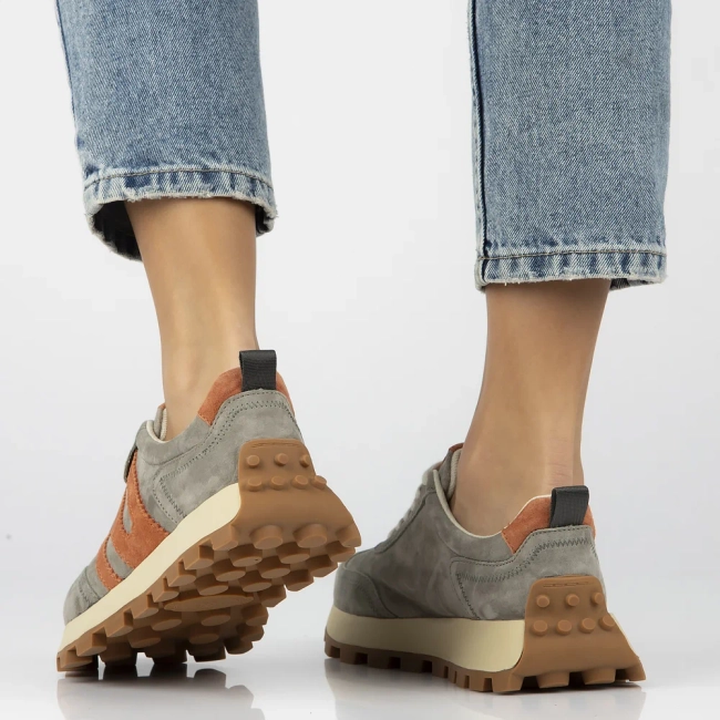 Skórzane sneakersy Filippo DP6743/25 KH OR khaki