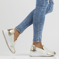 Skórzane półbuty Filippo DP3537/22 WH białe