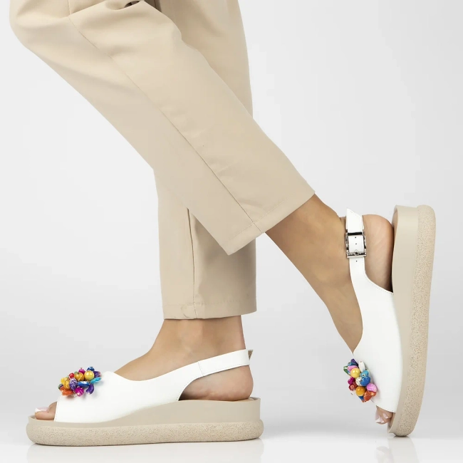 Leather sandals Filippo DS6983/25 WH white