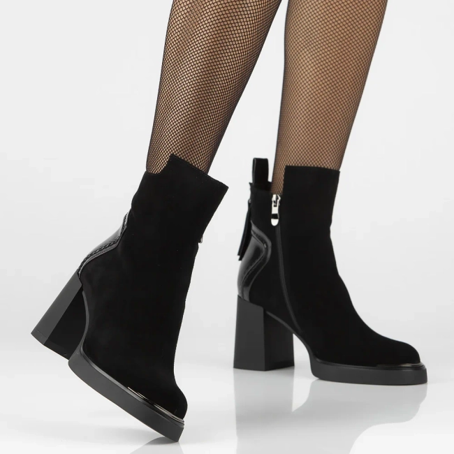 Leather ankle boots Filippo DBT6420/24 BK black