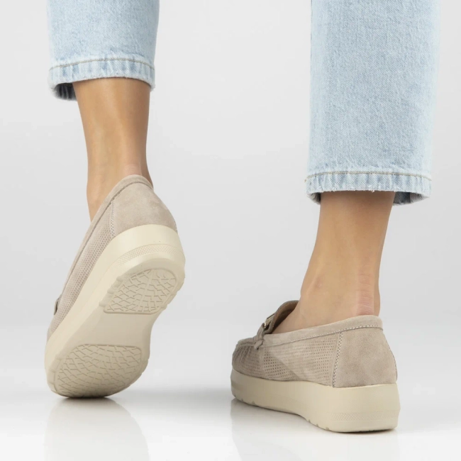 Leather sneakers Filippo DP7652/26 BE beige