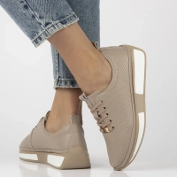 Leather sneakers Filippo DP6740/25 BE beige