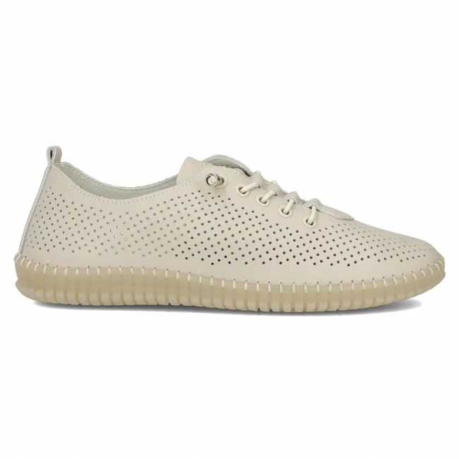 Skórzane półbuty Filippo DP6140/25 BE beżowe