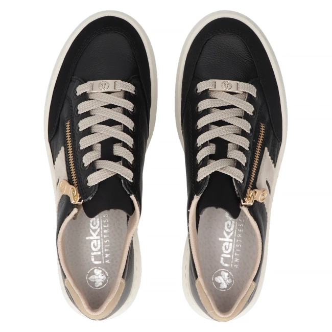 Rieker leather sneakers M1912-00 black