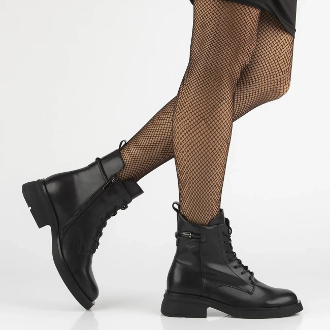 Leather ankle boots Filippo DBT7453/25 BK black