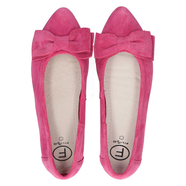 Leather ballerinas Filippo DP1329/20 FH pink