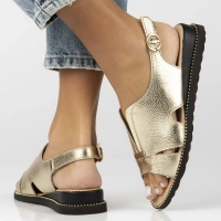 Skórzane sandały Filippo DS4470/25 GO złote