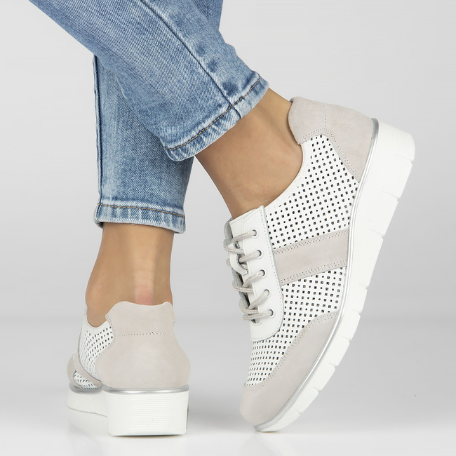 Leather shoes Filippo DP028/23 WH white