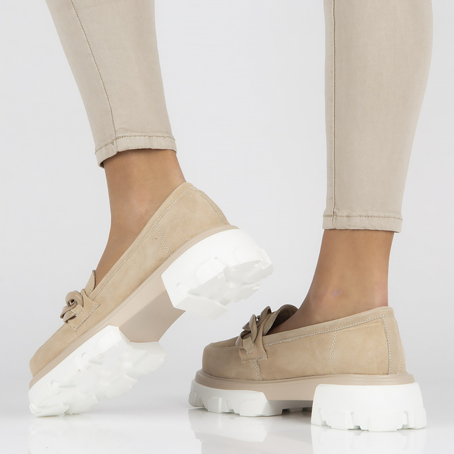 Leather shoes Filippo DP3718/23 BE beige