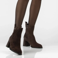 Leather heeled ankle boots Filippo DBT8191/26 D BR brown