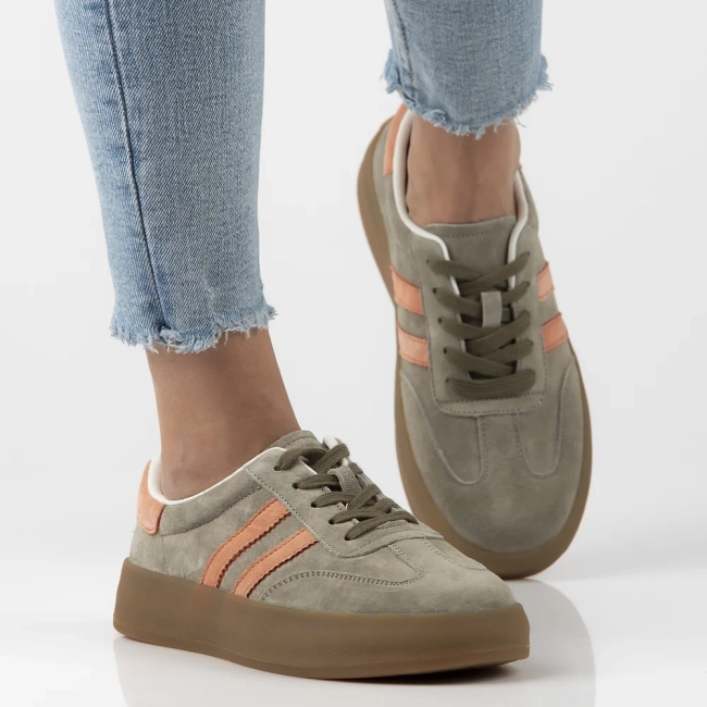 Leather sneakers Filippo DP6764/25 KH OR khaki