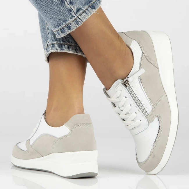 Leather Sneakers Filippo DP6209/24 WH white