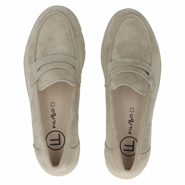 Leather shoes DP6248/24 BE beige