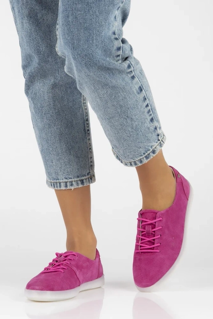 Skórzane półbuty Filippo DP6013/24 FH różowe