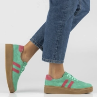 Skórzane sneakersy Filippo DP6776/26 GE FH zielone