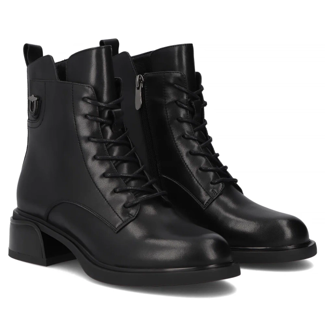 Leather ankle boots Filippo DBT7369/25 BK black