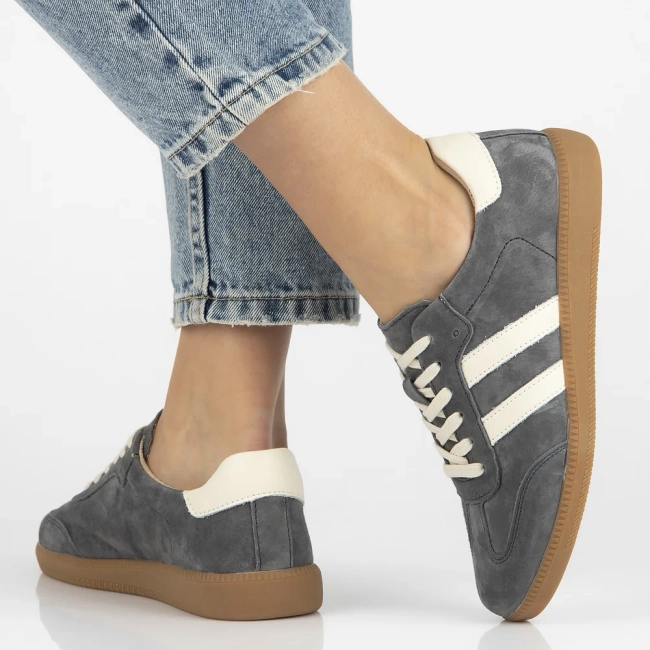 Leather sneakers Filippo DP6741/25 GR grey