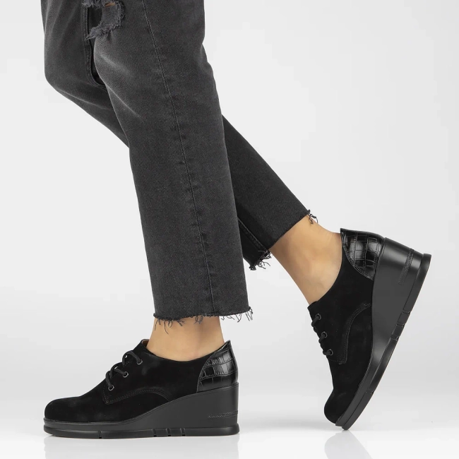 Leather shoes Filippo DP4905/23 BK black