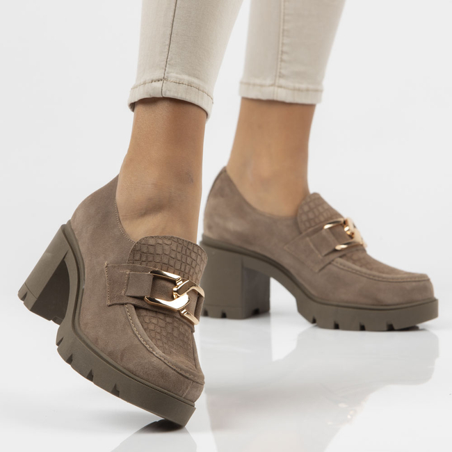 Leather shoes Filippo 20097 taupe