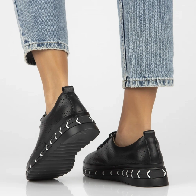 Leather shoes Filippo DP6800/25 BK black