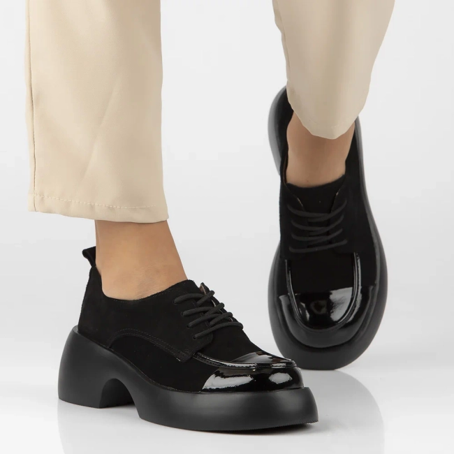 Leather shoes Filippo DP6462/24 BK black