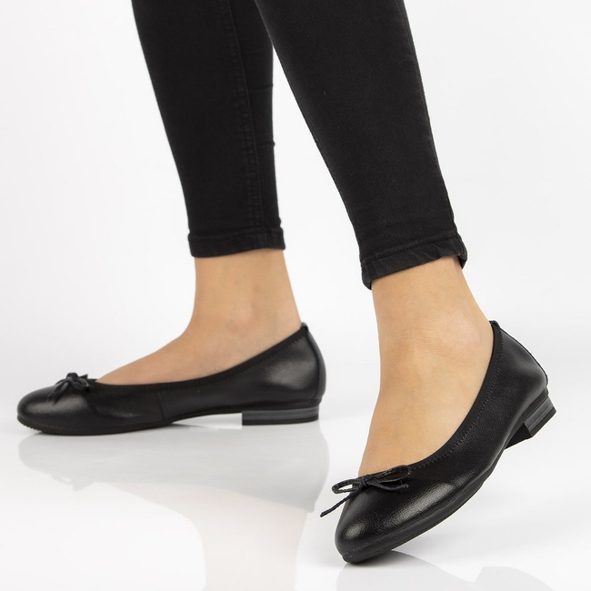 Leather ballerinas Filippo DP631/21 BK black