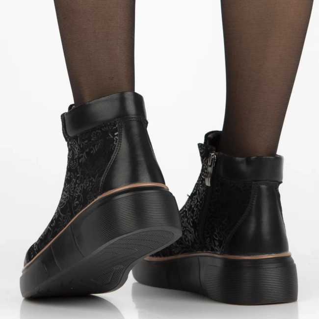 Leather ankle boots Filippo DBT7166/25 BK black