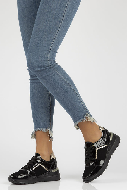 Leather sneakers Filippo DP2003/22 BK BK black