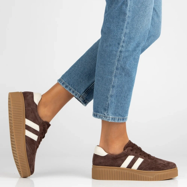 Leather sneakers Filippo DP6776/26 D BR brown