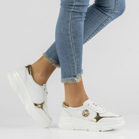 Skórzane Sneakersy Filippo DP2138/22 WH GO białe