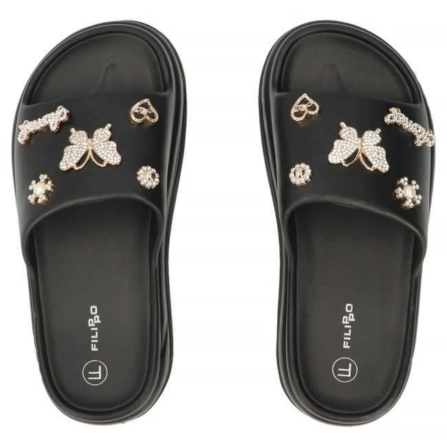 Slippers Filippo DK7913/26 BK black