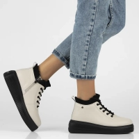 Leather ankle boots DBT6506/24 BE beige